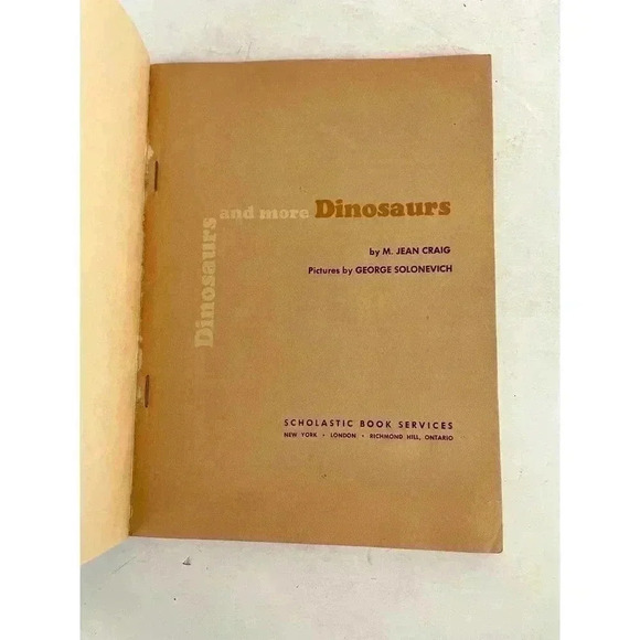 VTG Dinosaurs and More Dinosaurs Paperback Book M Jean Craig 1st Printing 1965 - Picture 6 of 6